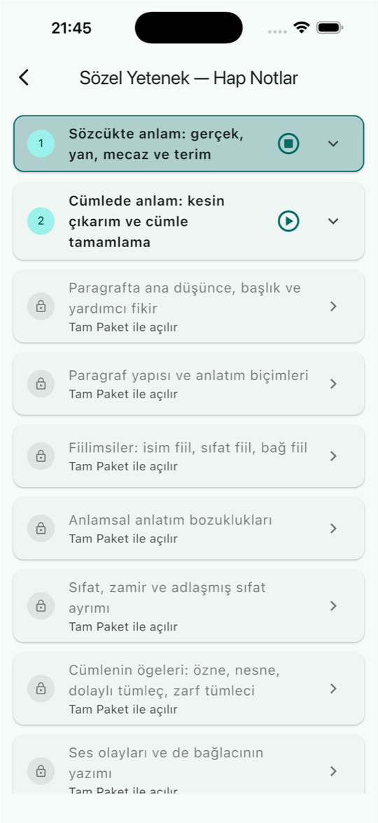 AGS sesli tekrar ekranı